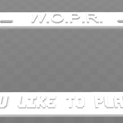WOPR  Would you like to play a game License Plate Frame