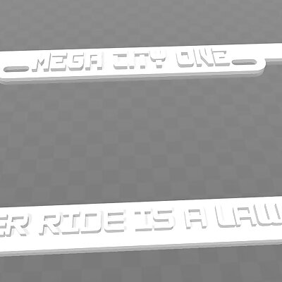 Mega City One  My Other Ride Is A Lawmaster License Plate Frame