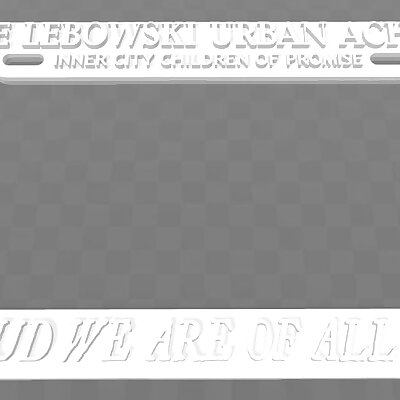 Little Lebowski Urban Achiever License Plate Frame The Big Lebowski