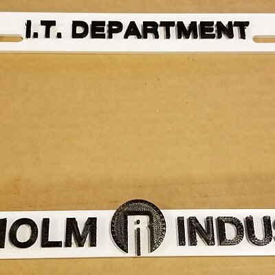 IT DEPARTMENT  REYNHOLM INDUSTRIES License Plate Frame