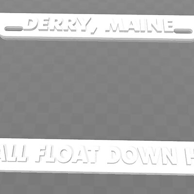 Derry Maine  We all float down here license plate frame It