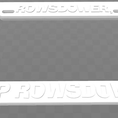 Rowsdower Zap Rowsdower License Plate Frame MS3K