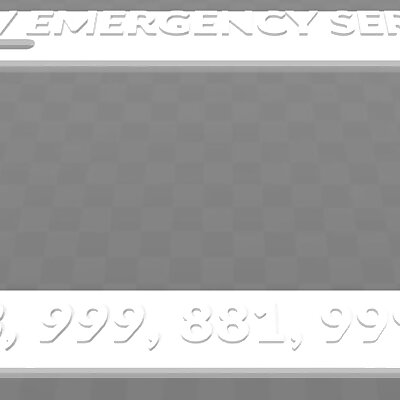 New Emergency Service License Plate Frame The IT Crowd