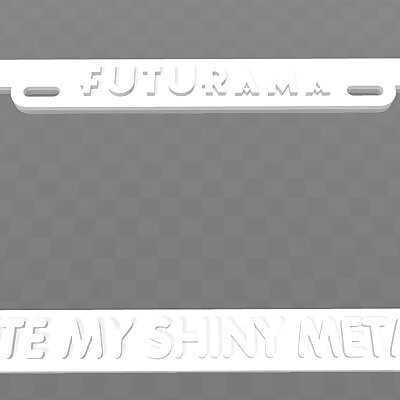 Futurama  Bite My Shiny Metal Ass License Plate Frame
