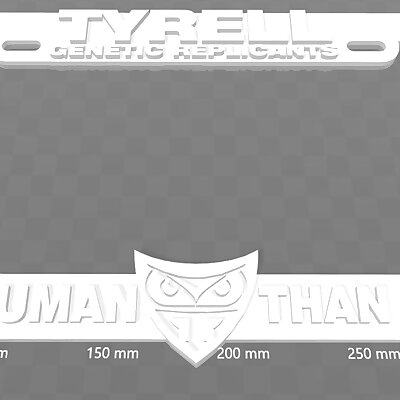Tyrell Genetic Replicants  More Human Than Human License Plate Frame Bladerunner