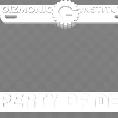 Gizmonic Institute  Property of Deep 13 License Plate Frame MST3K