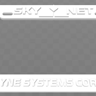 Skynet  Cyberdyne Systems Corporation License Plate Frame Terminator