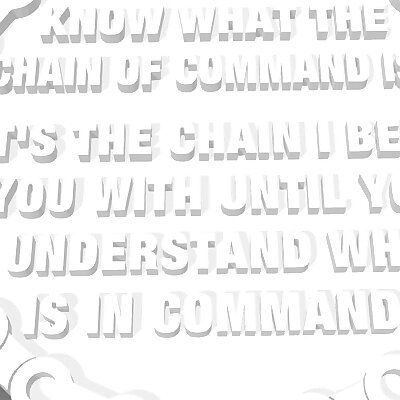 Chain of Command Fridge Magnet