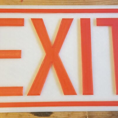 Exit Sign Glow In the Dark Background