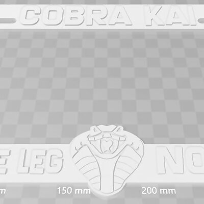 Cobra Kai  Sweep the Leg No Mercy License Plate Frame Karate Kid