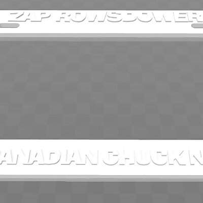 Zap Rowsdower  The Canadian Chuck Norris license plate frame MST3K