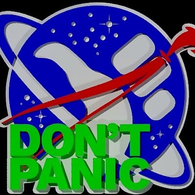 Dont Panic NASA Logo Style