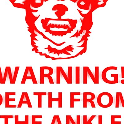 Warning  Death From The Ankle Down sign