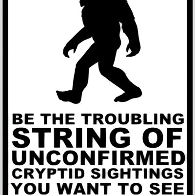 Bigfoot Cryptid Sign