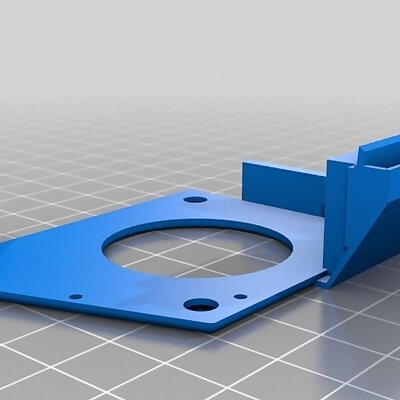 E3DV6 compatible Anycubic i3 Mega hotend housing endstop  sideplate with integrated 5015 Fan Duct slightly adjustable
