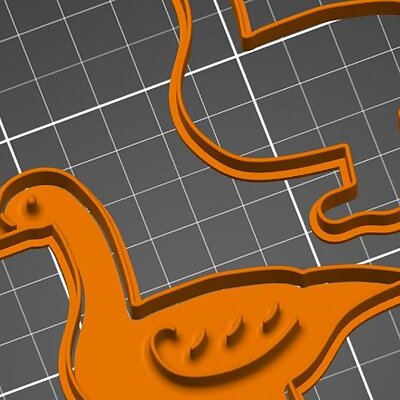Simple goose cookie Cutter