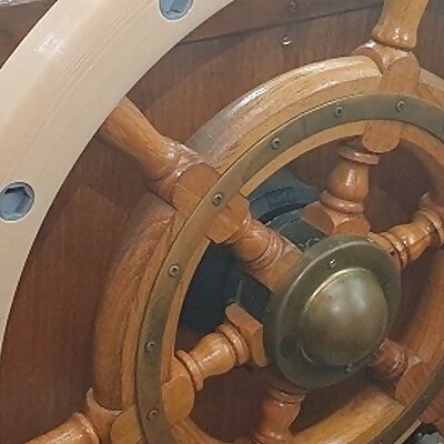 Boat steering wheel extension mockup