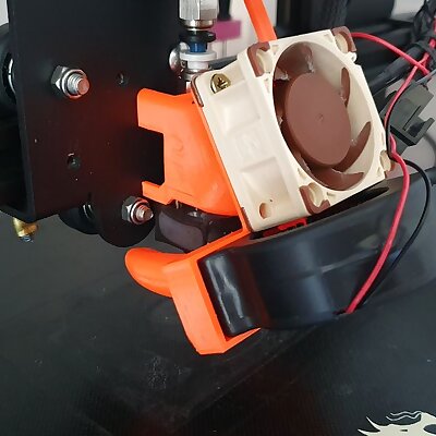 MiniMe lightweight Ender3 Hotend Duct for 50x20 mm Radial fan