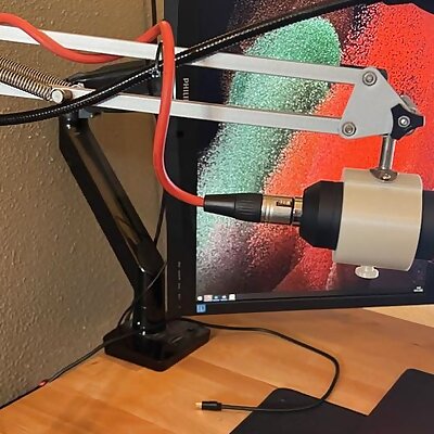 IKEA Tertial lamp converted into a microphone arm