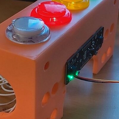 Four 30mm Button freestanding mount with permaproto or LED Arcade Button 1x4