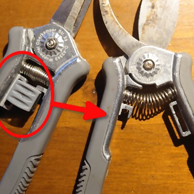 Lock for small garden shearspruning scissors