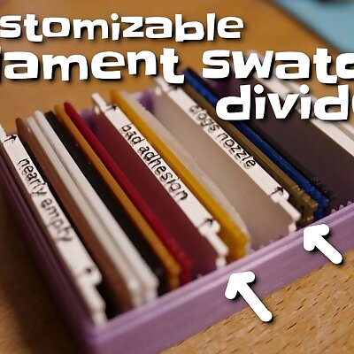 Customizable filament swatch dividers