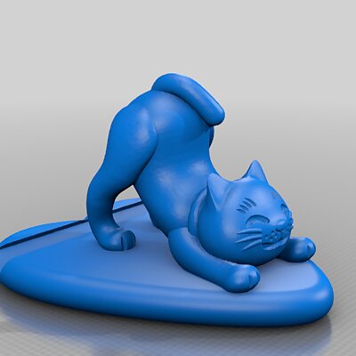 Cat cell phone holder remix optimized for FDM Printing