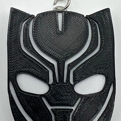 Blank Panther Mask Keychain