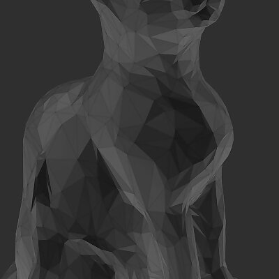 Sitting Cat Low Poly version