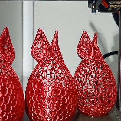 Voronoi Easter Egg with Bunny Ears