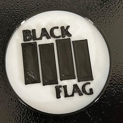 Black Flag coaster  magnet Set