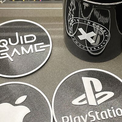 Coaster with Playstation logo  not necessary multimaterial