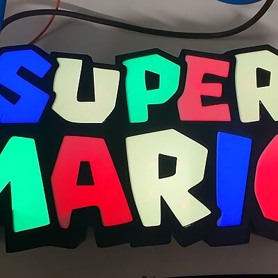 Super Mario Logo LED