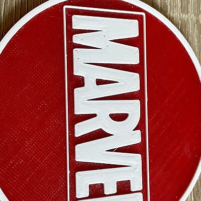 Coaster with MARVEL logo  not necessary multimaterial
