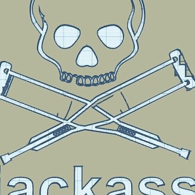 Jackass logo stencil