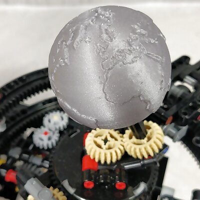 Earth with Lego Axle Hole Solid