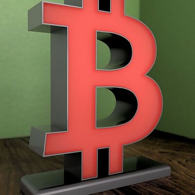 Bitcoin glowing WLED 19 cm high