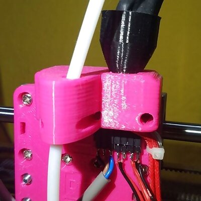 Funnel mount and bowden tube guide for Anet A8 e3d v6 Bowden Print Carriage Redux by dldesign