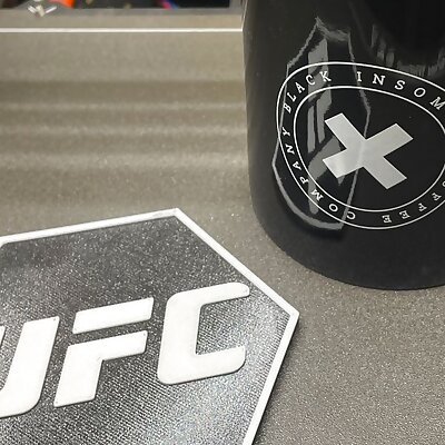 Coaster with UFC logo  not necessary multimaterial