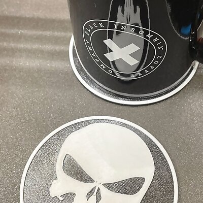 Coaster with Punisher logo  not necessary multimaterial