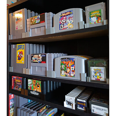 Video Game Cartridge Stands for DVD Shelves