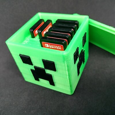Minecraft Creeper Nintendo Switch Game CartridgeMicro SD Card Holder