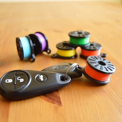 Retro Filament Spool Keychain