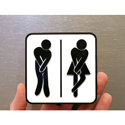 Funny Toilet Sign with background