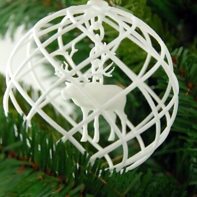 Rudolph 3D printed in a Christmas Decoration
