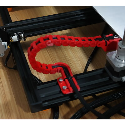 Creality CR10S Y axis cable drag chain and Strain relief