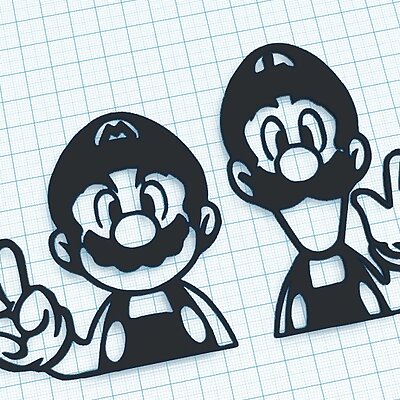 Mario  Luigi Art  We3dUK