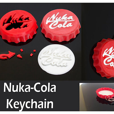 Fallout Nuka Cola keychain two parts