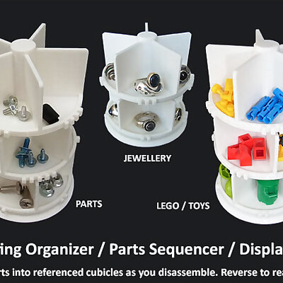 Rotating Organizer  Parts Assembly Sequencer  Display Stand