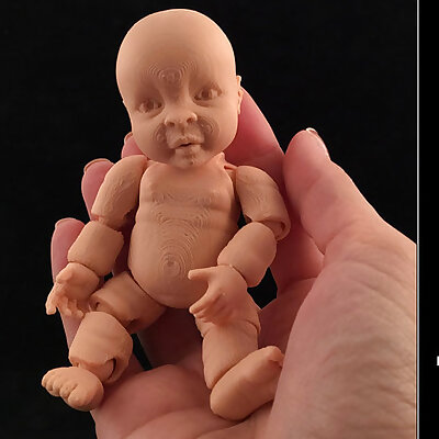 Realistic Articulated Miniature Baby Doll  One Piece